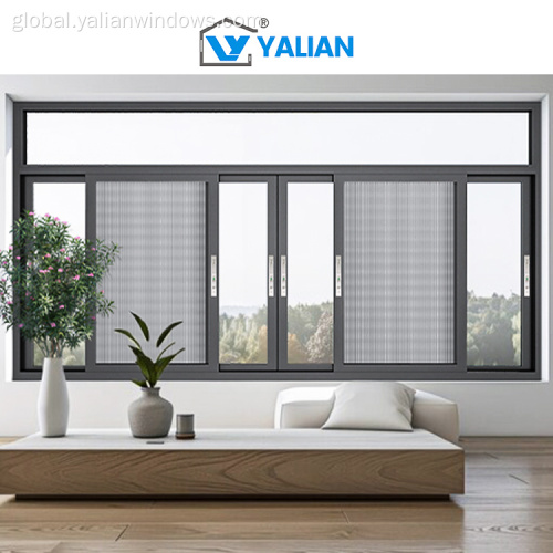 Glass Window Sliding Aluminium Sliding Windows Double Tempered Glass Customizable Factory